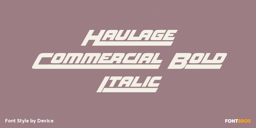Haulage Commercial Bold Italic Poster