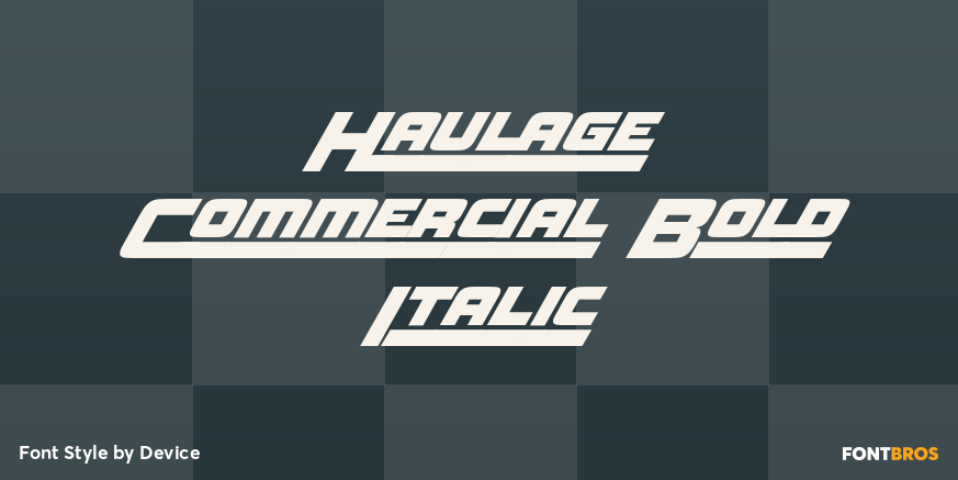 Haulage Commercial Bold Italic Poster
