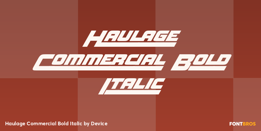 Haulage Commercial Bold Italic Font Poster #1