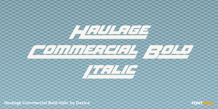 Haulage Commercial Bold Italic Poster