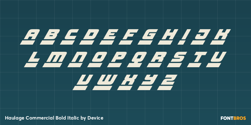 Haulage Commercial Bold Italic Font Poster #3