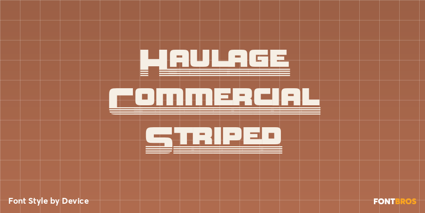 Haulage Commercial Striped Font Poster #1