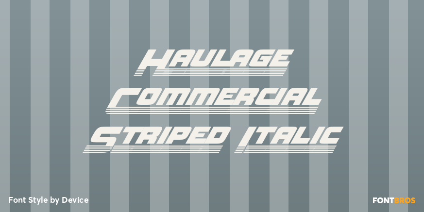 Haulage Commercial Striped Italic Poster