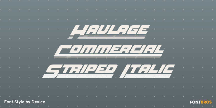 Haulage Commercial Striped Italic Poster