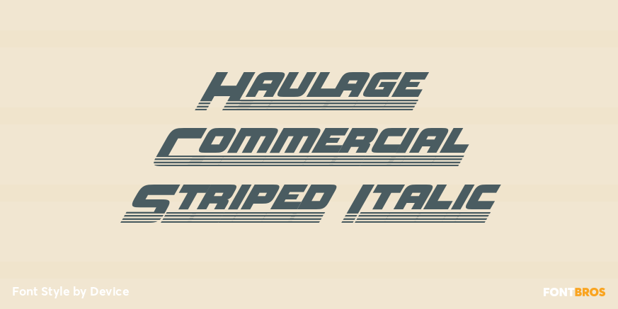 Haulage Commercial Striped Italic Poster