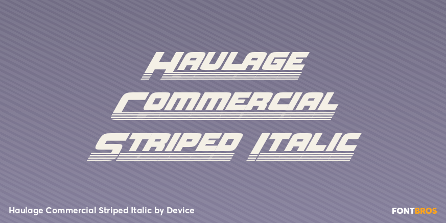 Haulage Commercial Striped Italic Poster