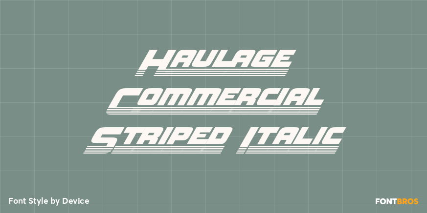 Haulage Commercial Striped Italic Font Poster #1