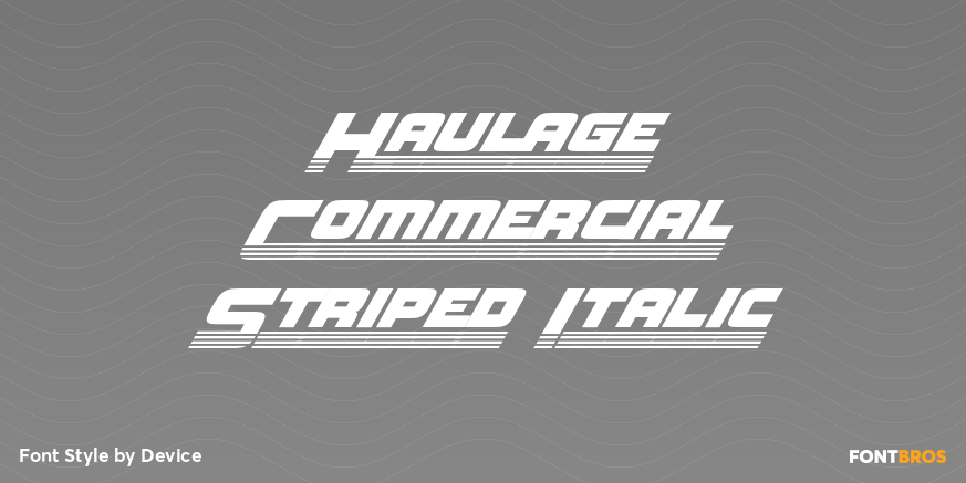 Haulage Commercial Striped Italic Poster