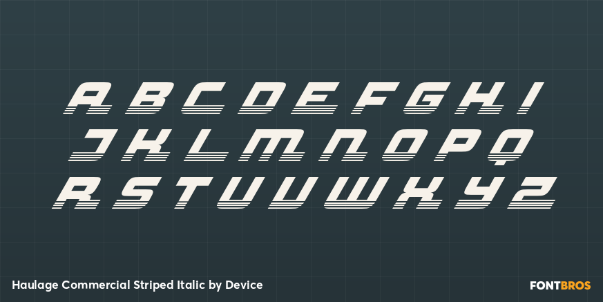 Haulage Commercial Striped Italic Font Poster #2