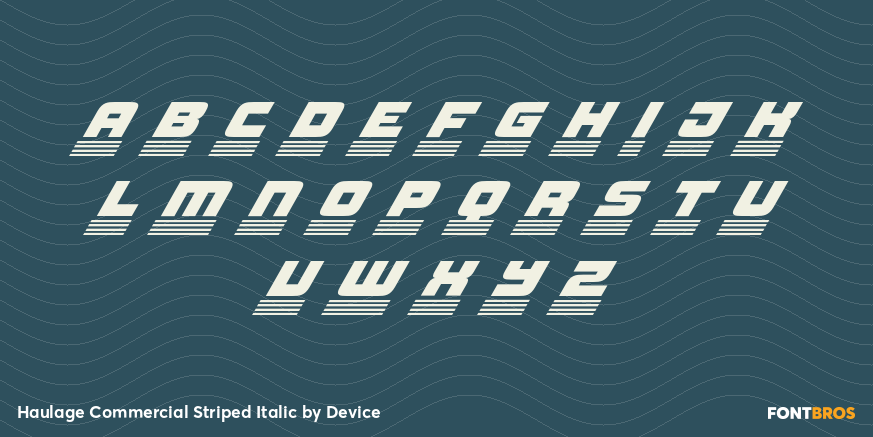 Haulage Commercial Striped Italic Font Poster #3