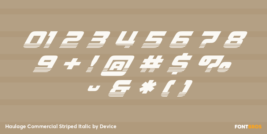 Haulage Commercial Striped Italic Font Poster #4