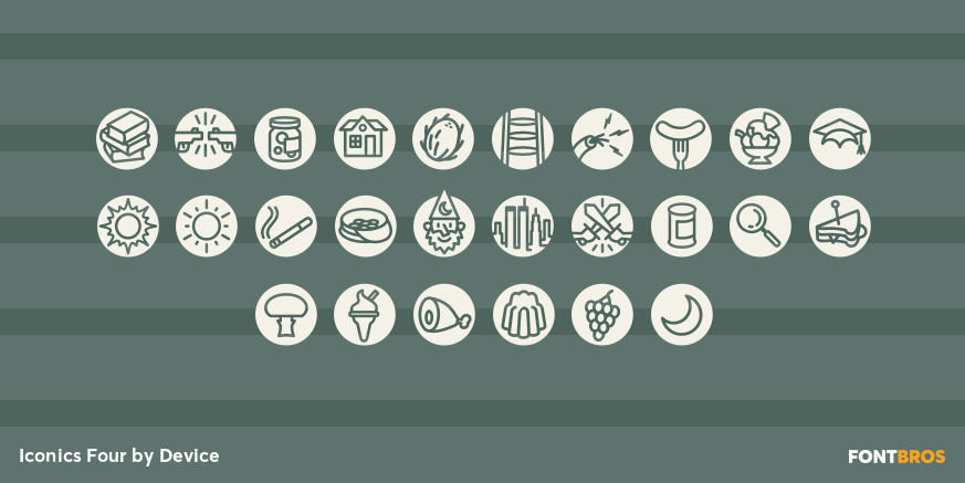 Iconics Four Font Poster #1