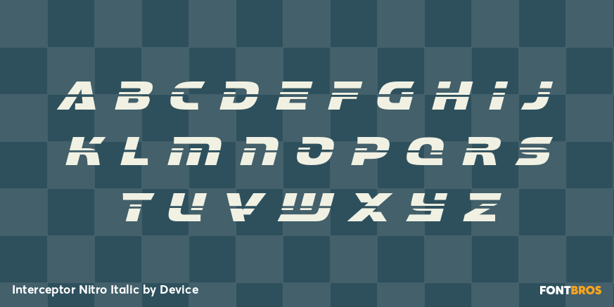 Interceptor Nitro Italic Font Poster #2
