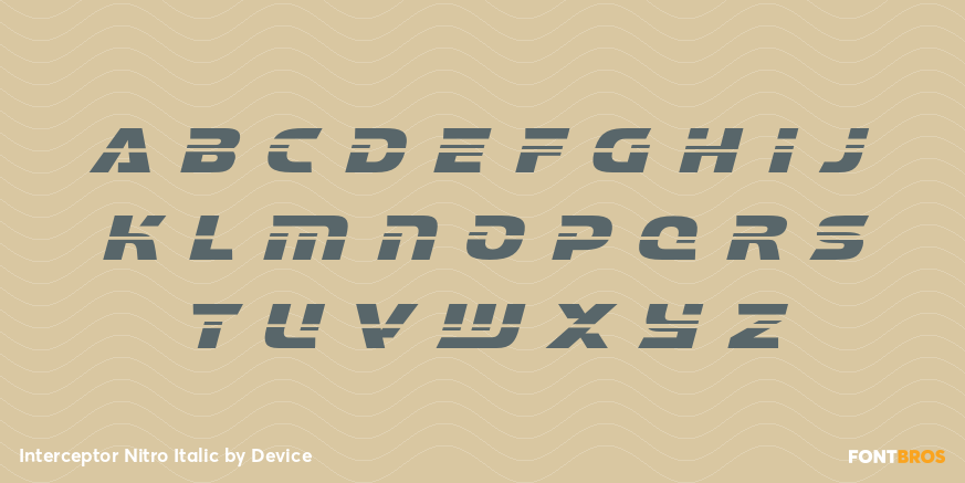 Interceptor Nitro Italic Font Poster #3