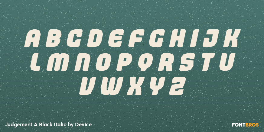 Judgement A Black Italic Font Poster #2