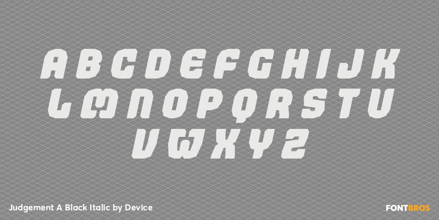 Judgement A Black Italic Font Poster #3
