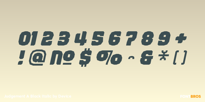 Judgement A Black Italic Font Poster #4