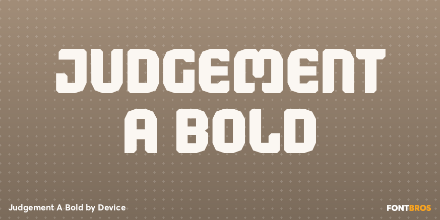 Judgement A Bold Font Poster #1