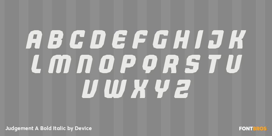 Judgement A Bold Italic Font Poster #2