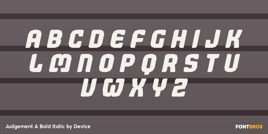 Judgement A Bold Italic Font Poster #3