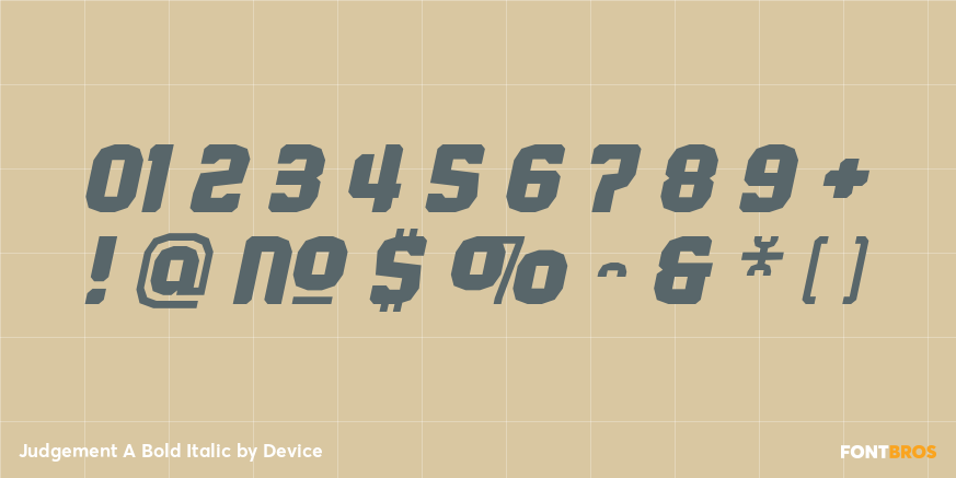 Judgement A Bold Italic Font Poster #4