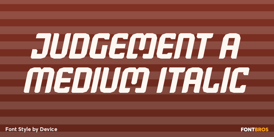 Judgement A Medium Italic Font Poster #1