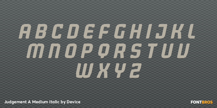 Judgement A Medium Italic Font Poster #2