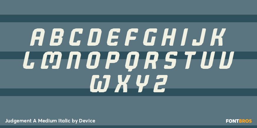 Judgement A Medium Italic Font Poster #3