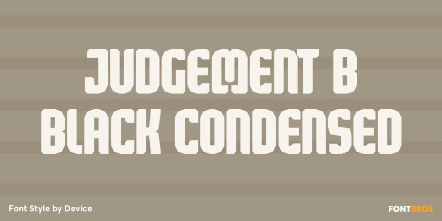 Judgement B Black Condensed Font Poster #1