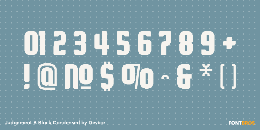 Judgement B Black Condensed Font Poster #4