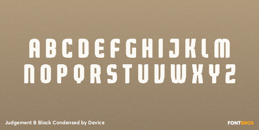 Judgement B Black Condensed Font Poster #1