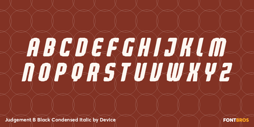 Judgement B Black Condensed Italic Font Poster #2