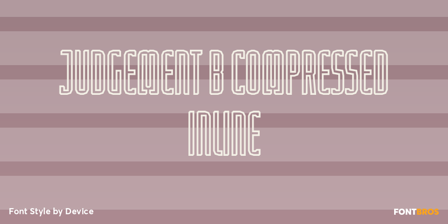 Judgement B Compressed Inline Font Poster #1