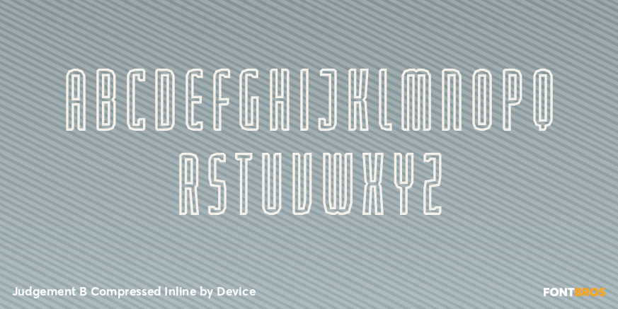 Judgement B Compressed Inline Font Poster #2