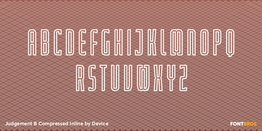 Judgement B Compressed Inline Font Poster #3