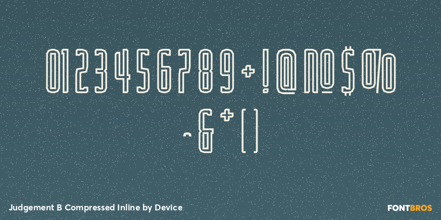 Judgement B Compressed Inline Font Poster #4