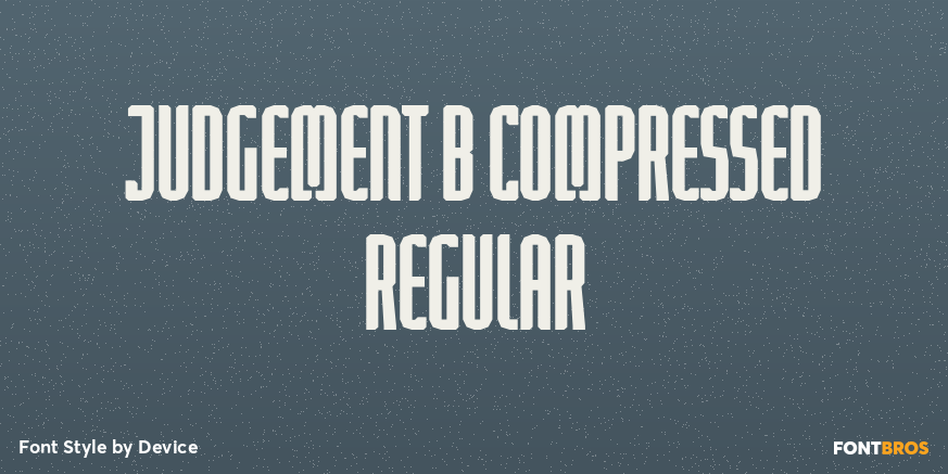 Judgement B Compressed Regular Font Poster #1