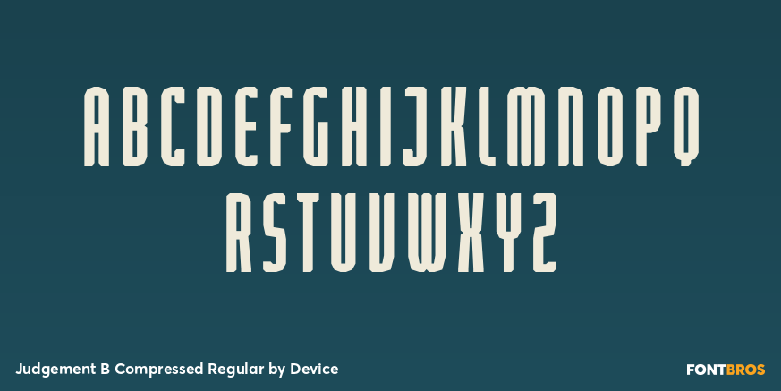 Judgement B Compressed Regular Font Poster #2