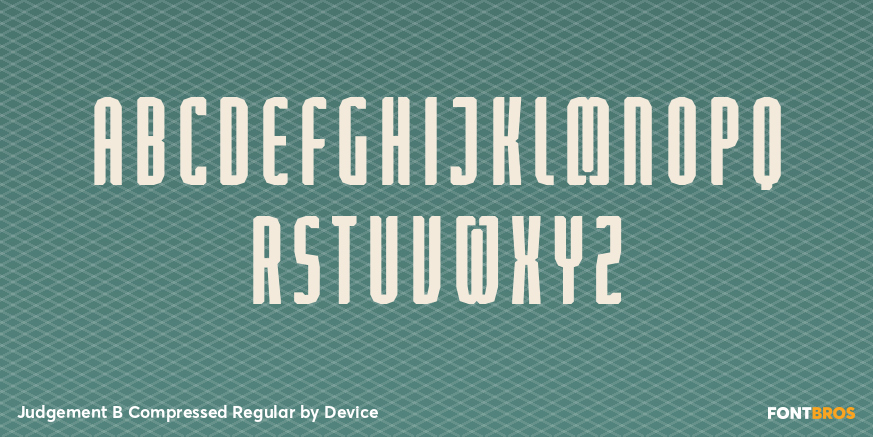 Judgement B Compressed Regular Font Poster #3
