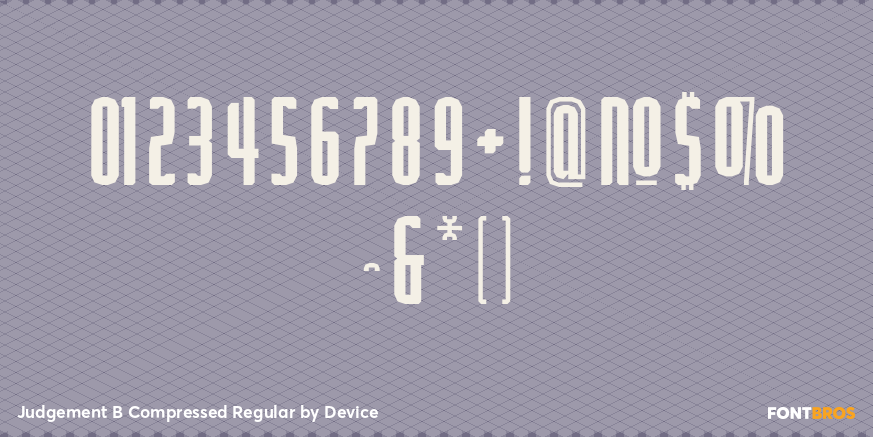 Judgement B Compressed Regular Font Poster #4