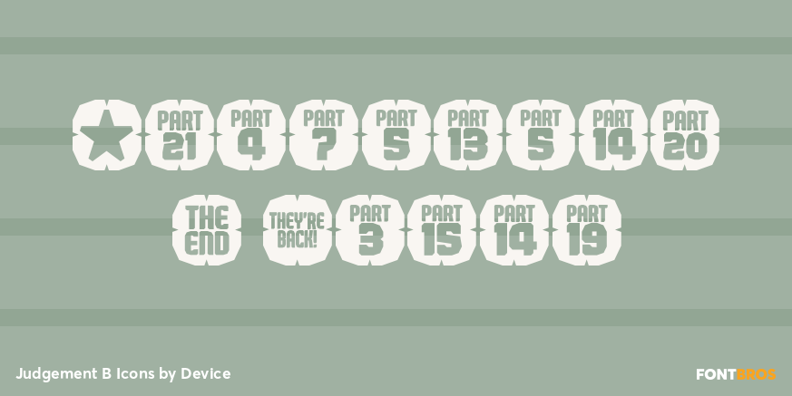 Judgement B Icons Font Poster #1