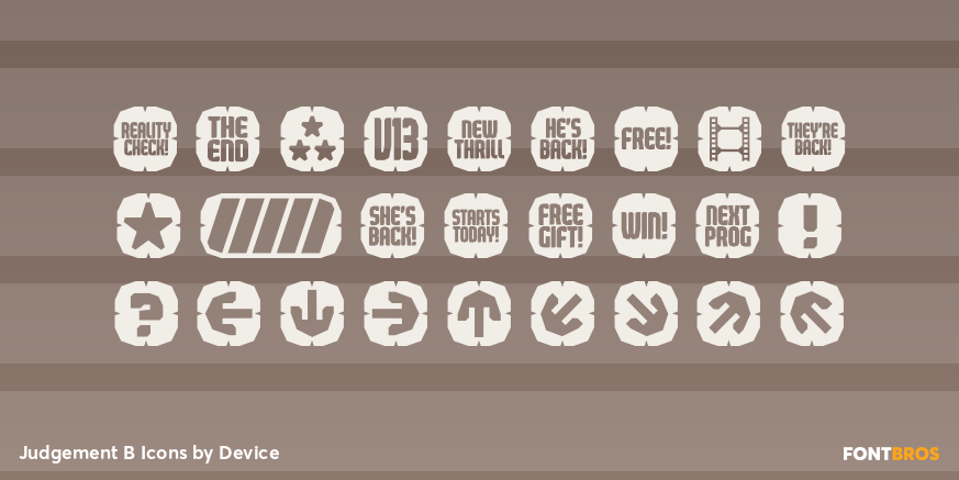 Judgement B Icons Font Poster #2