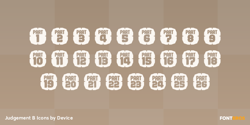 Judgement B Icons Font Poster #3
