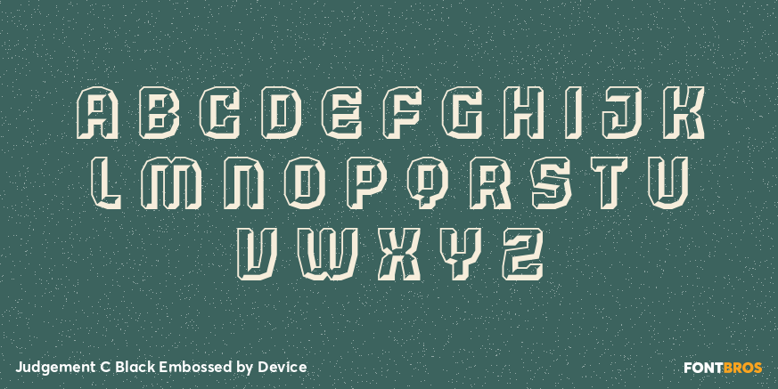 Judgement C Black Embossed Font Poster #2