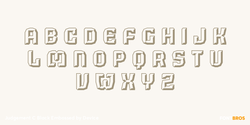 Judgement C Black Embossed Font Poster #3