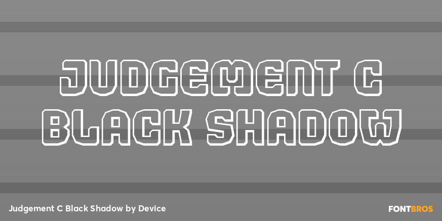 Judgement C Black Shadow Font Poster #1