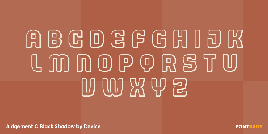 Judgement C Black Shadow Font Poster #2