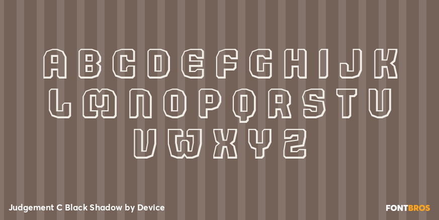 Judgement C Black Shadow Font Poster #3