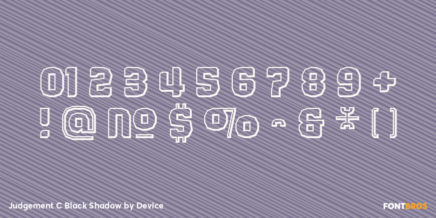 Judgement C Black Shadow Font Poster #4