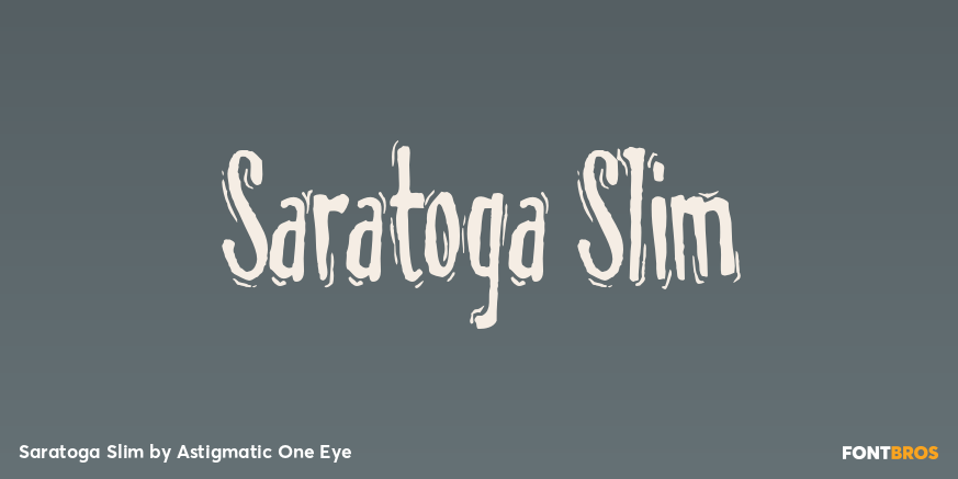 Saratoga Slim Font Poster